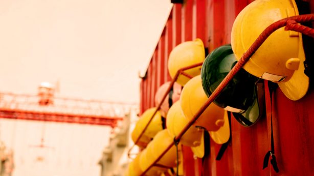 yellow helmets